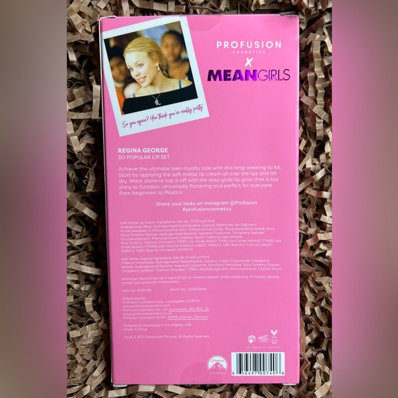 Profusion x Mean Girls
Regina George So Popular Lip Duo - Picture 3 of 9